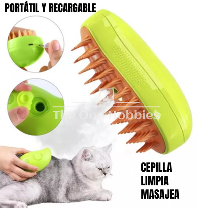 Cepillo 3 en 1 Para Mascotas - Cepilla - Quita Pelo Suelto - Masajea