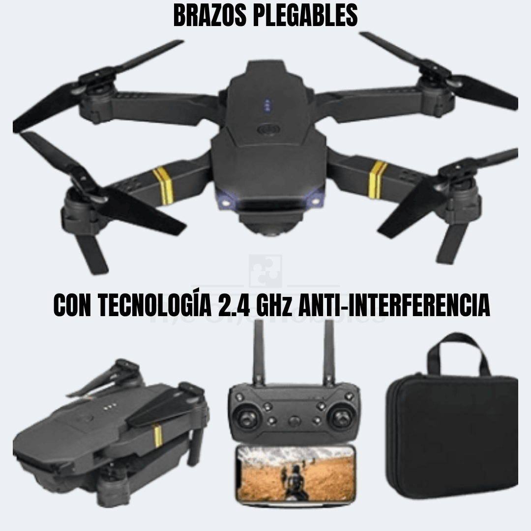 Drone 998 Pro - Cámara Gran Angular HD 720P - Brazos Plegables - Incluye Control Remoto